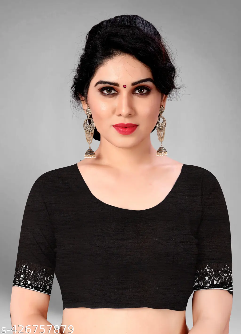 Georgette Diamond Saree: Wedding & Party - Image 4
