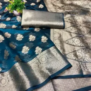 Morpich: Elegant Organza Silk Saree