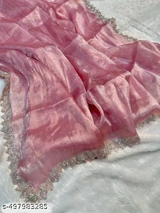Jimmy Chu Organza Sarees: Party Wear - Image 3