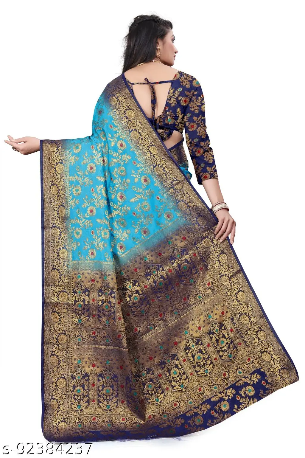 Banarasi Silk Saree: Rich Pallu Drape - Image 3