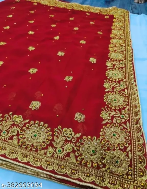 Elegant Embroidered Georgette Saree