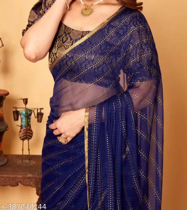 Elegant Georgette Saree: Lightweight & Flowing