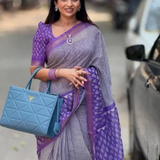 Linen Cotton Uniform Saree: Trending Choice