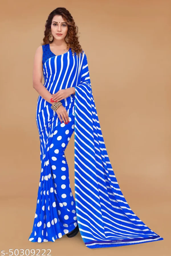 Printed Georgette Saree Blouse Piece