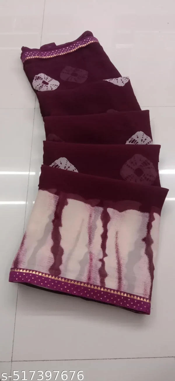 Printed Georgette Saree: Party, Daily, & Gift