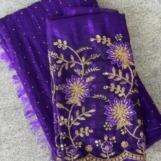 Bollywood Chiffon Saree with Unstitched Blouse