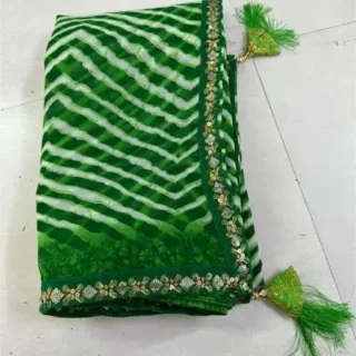 Leheriya Print Designer Saree Blouse