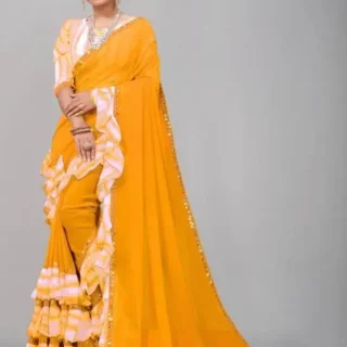 Ruffle Frill Saree Blouse Piece