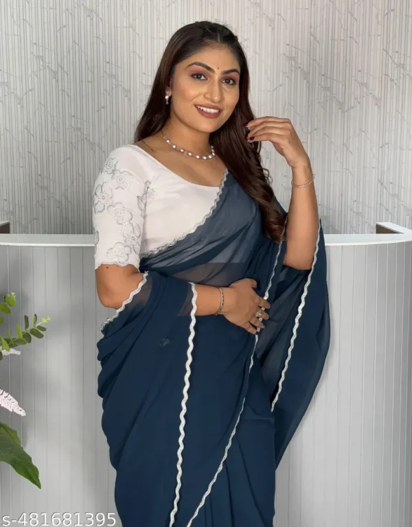 Elegant Georgette Saree: Flowing Grace